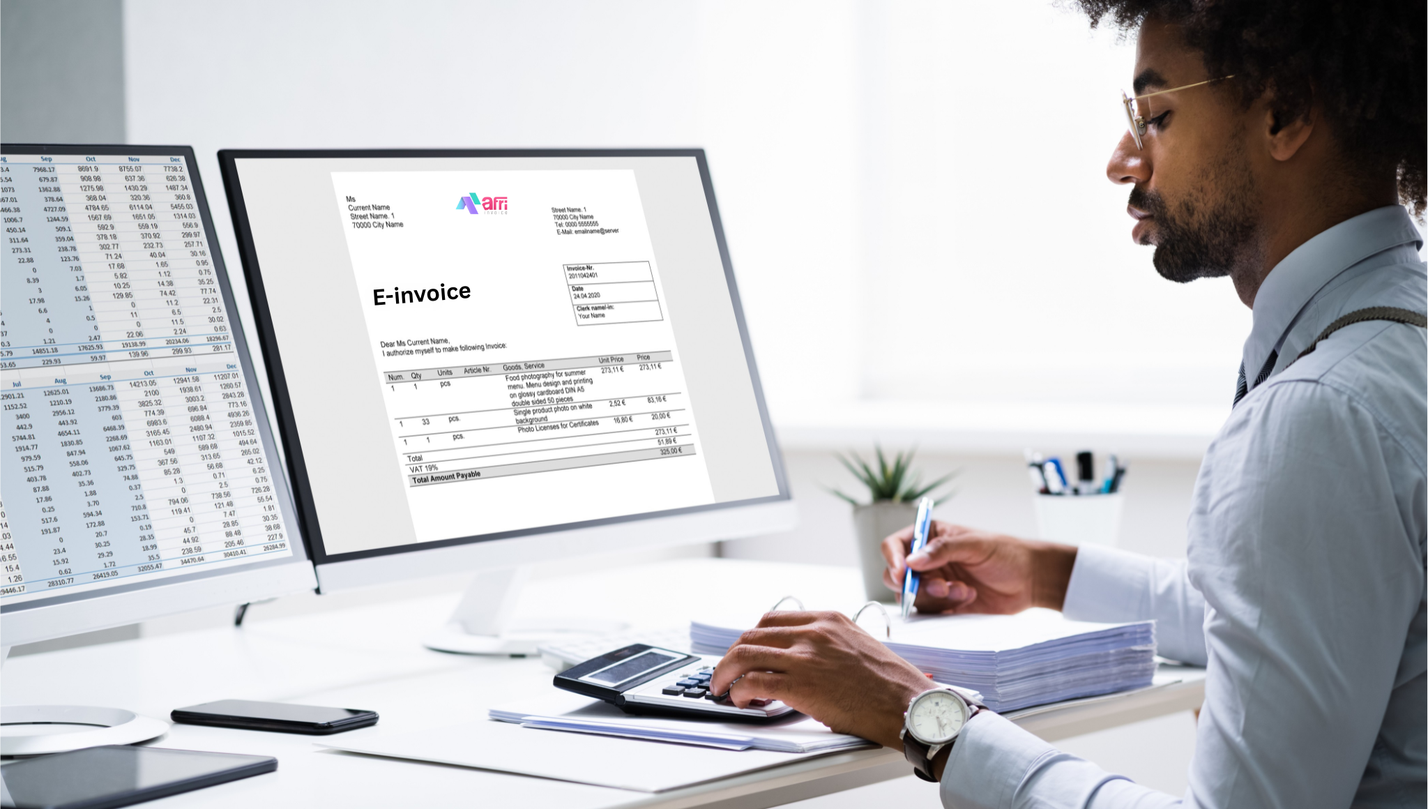 Afri Invoice — e-Invoicing platform dashboard